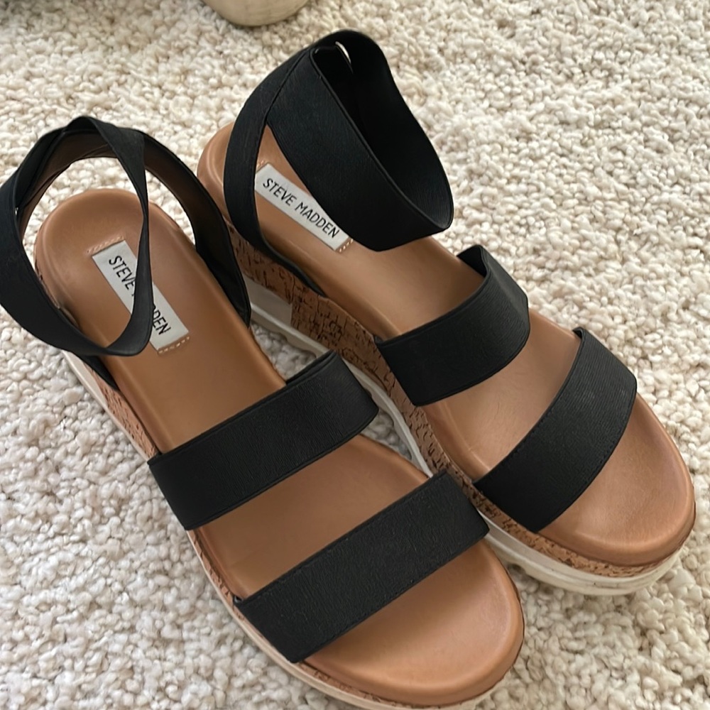 Steve Madden sandals. Black. Size 10